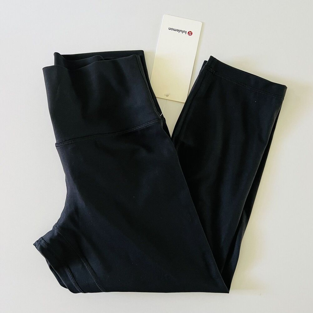 LULULEMON ATHLETICA Black Align HR Crop 21" *Cool Leggings - US 8